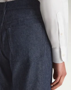 Wool Cotton Denim 5 Pocket Trousers