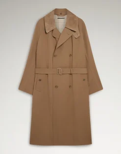 Wool Double Breasted Trench Coat