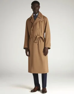 Wool Double Breasted Trench Coat