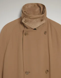 Wool Double Breasted Trench Coat