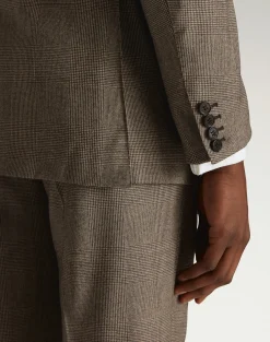 Wool Glen Check Bourdon Double Breasted Jacket