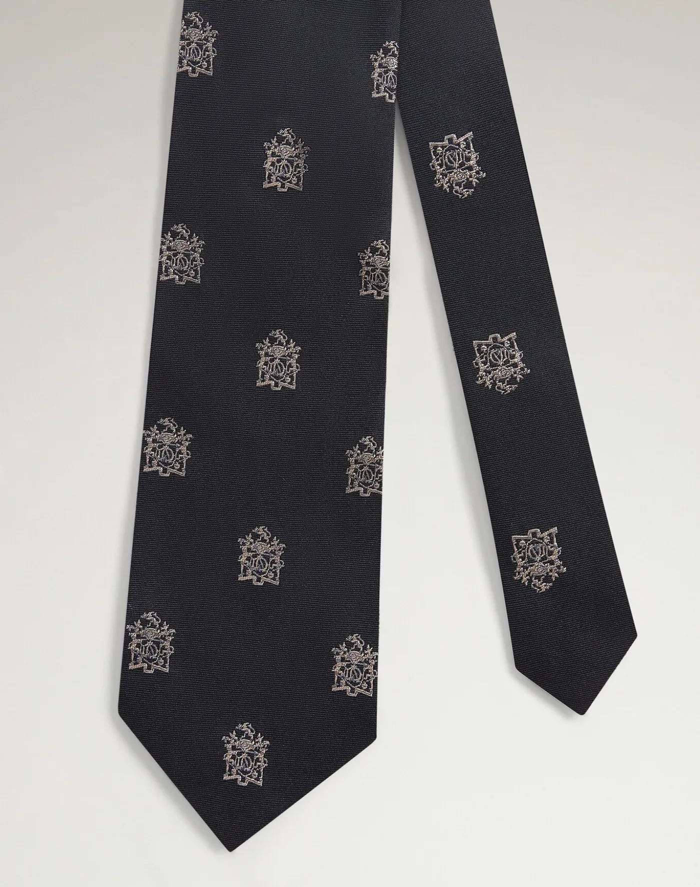 Wool Silk Armorial Neats Tie
