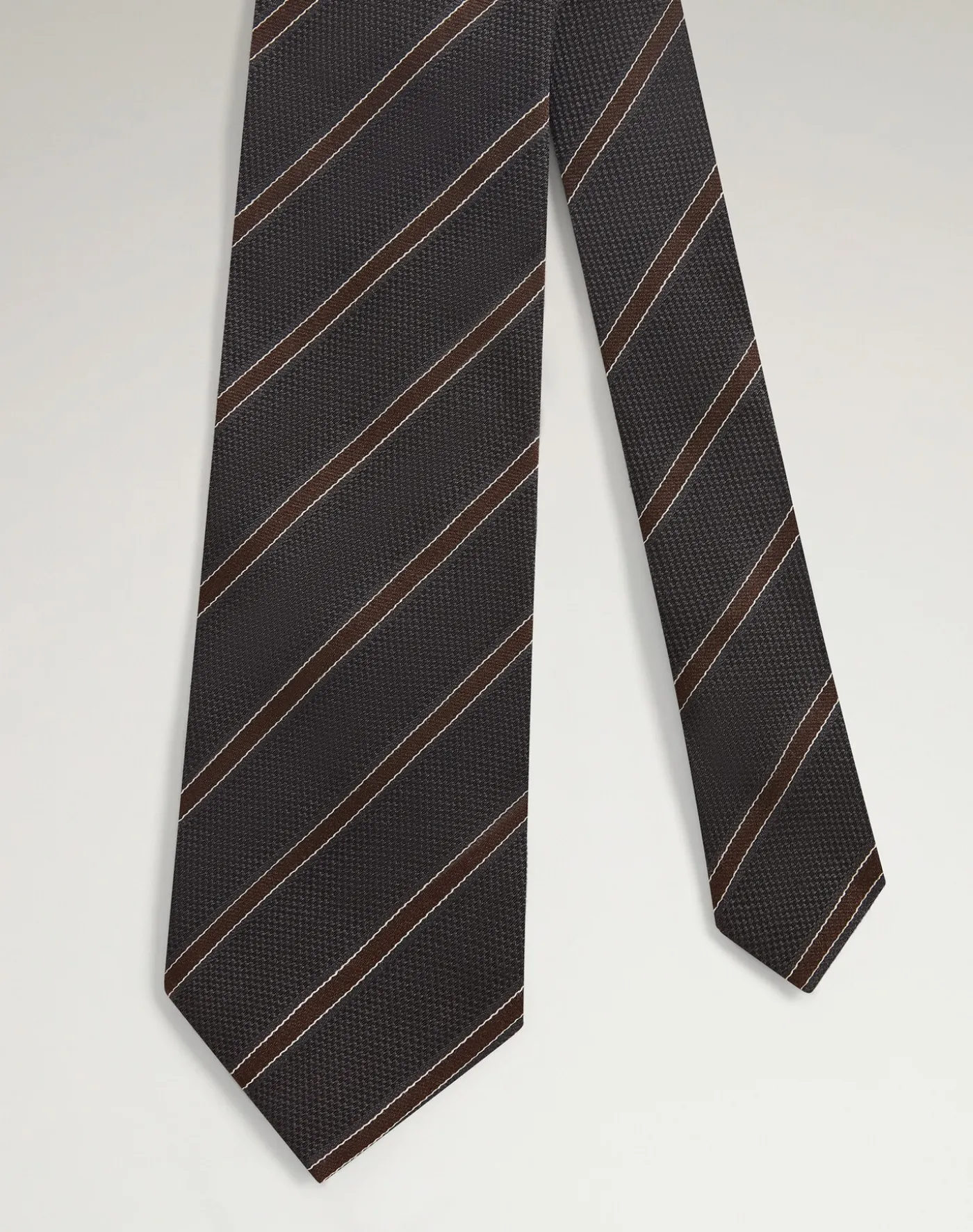 Wool Silk Stripe Tie