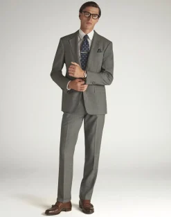 Wool Super 130's and Cashmere Double Pleated Travel Trousers