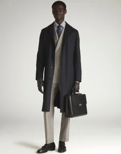 Wool Super 180's Balmacaan Coat