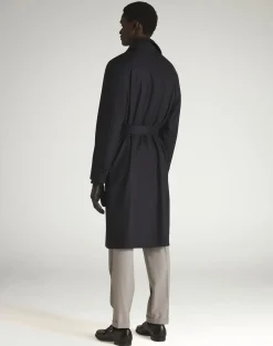 Wool Super 180's Balmacaan Coat