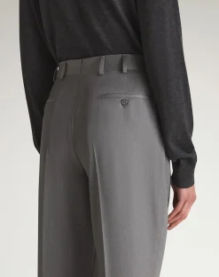 Wool Twill Single Pleat Trousers