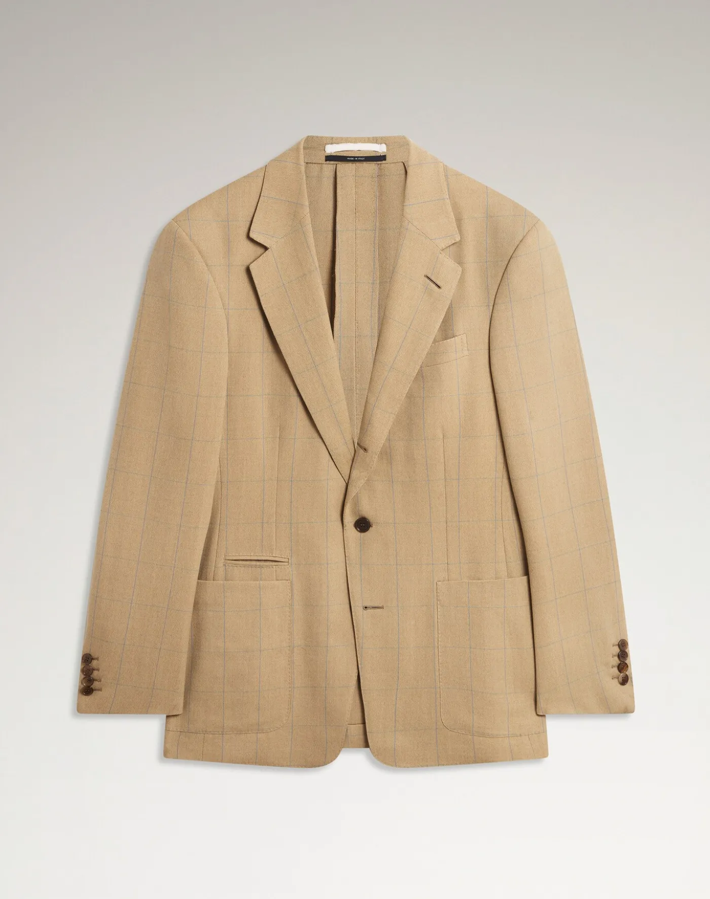 Wool Twill Windowpane Check Bourdon Sports Coat