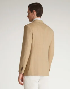 Wool Twill Windowpane Check Bourdon Sports Coat