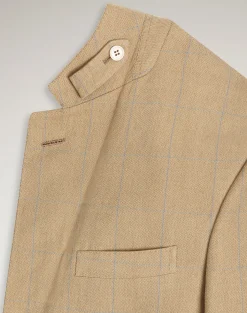 Wool Twill Windowpane Check Bourdon Sports Coat