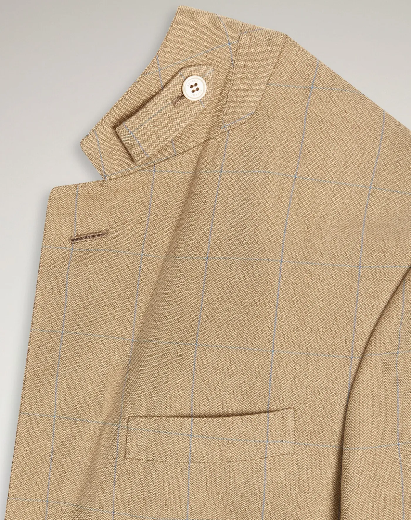 Wool Twill Windowpane Check Bourdon Sports Coat