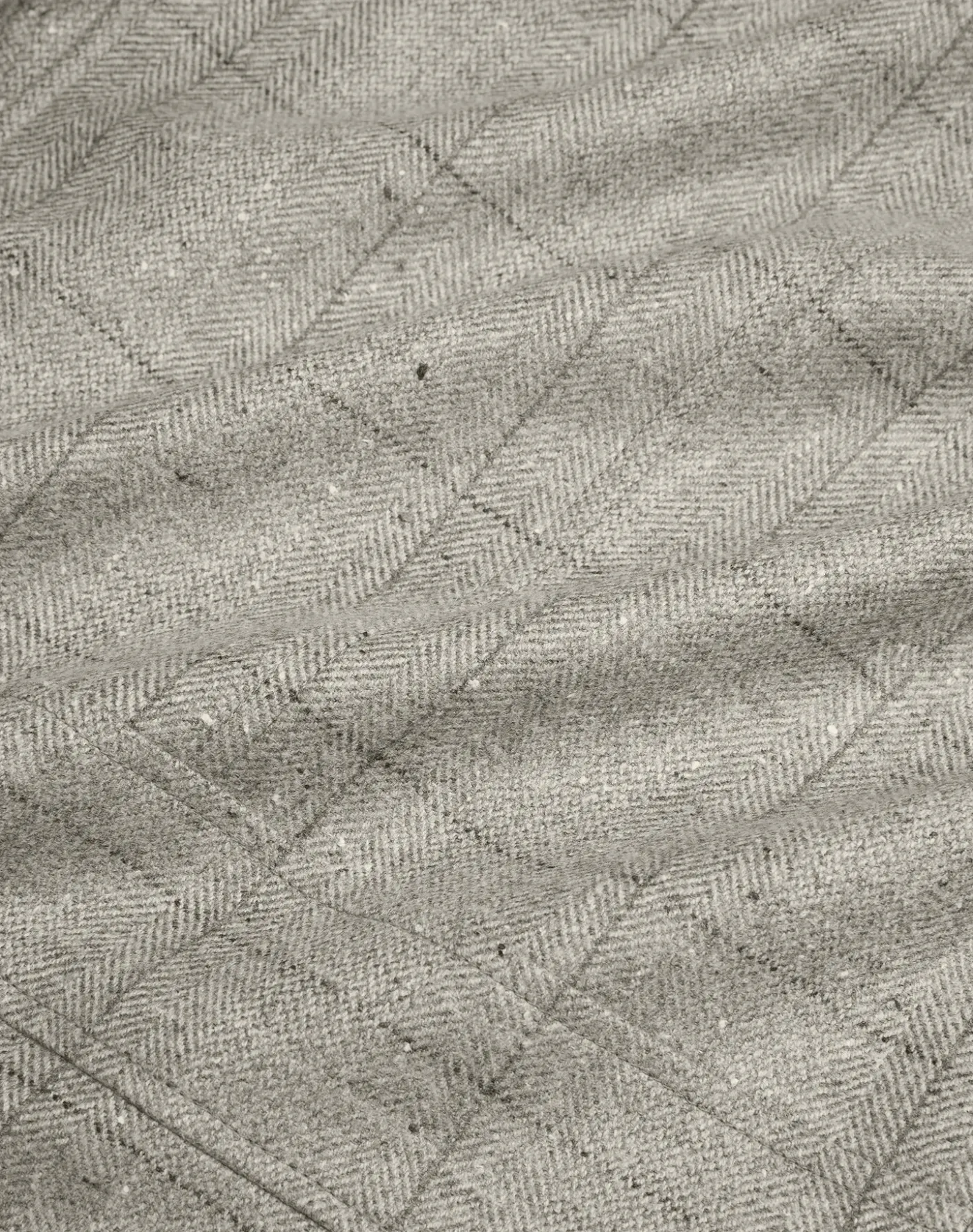Wool Wool Silk Herringbone With Windowpane Check Bourdon Jacket
