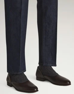 Mount Two Piece Leather Slippers